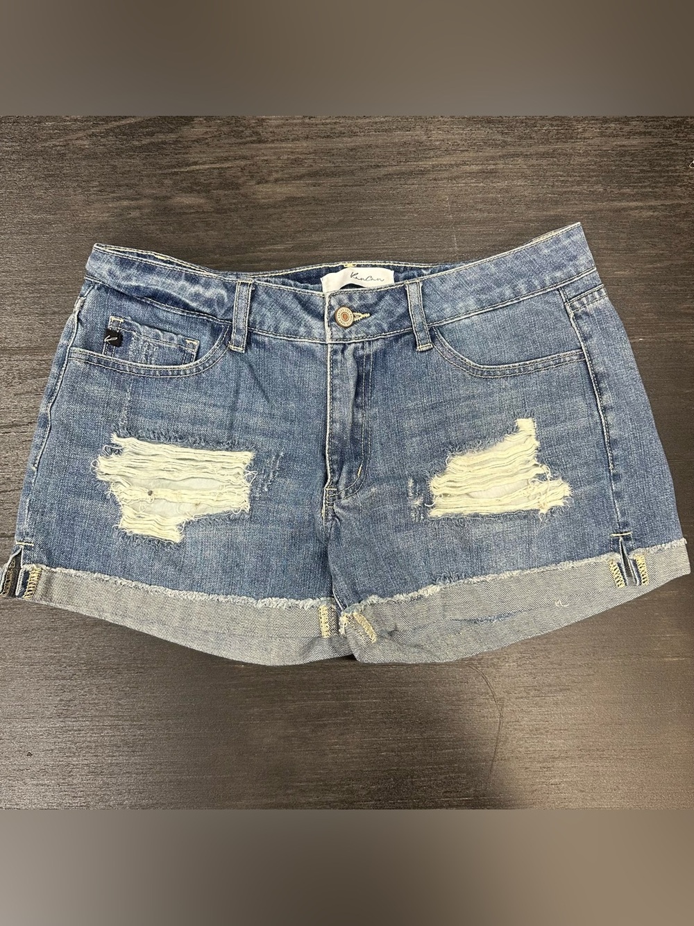 Kancan Size L Jean Shirts Distressed